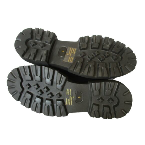 New SEYCHELLES Black Leather Lug Sole Chelsea Ankle Boots Women Sz 8 - Picture 11 of 12